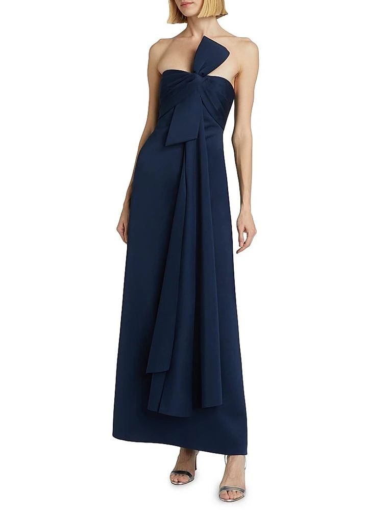 商品Badgley Mischka|Neoprene Bow Gown,价格¥1755,第3张图片详细描述