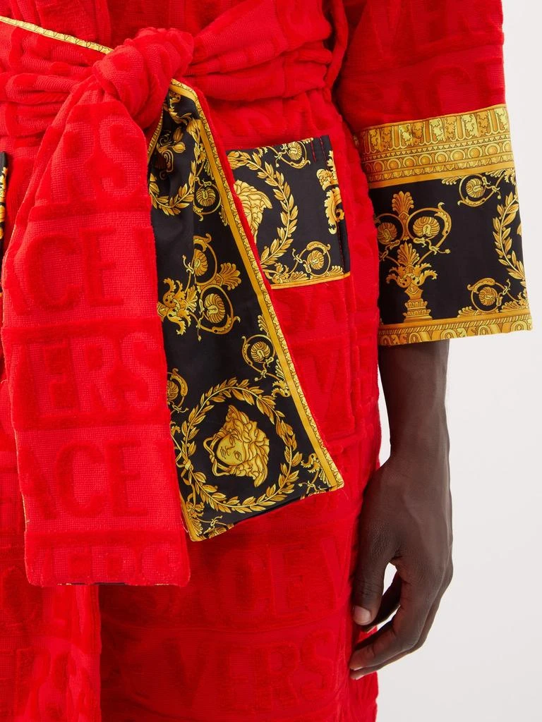 商品Versace|I Love Baroque logo-jacquard cotton bathrobe,价格¥2026,第4张图片详细描述