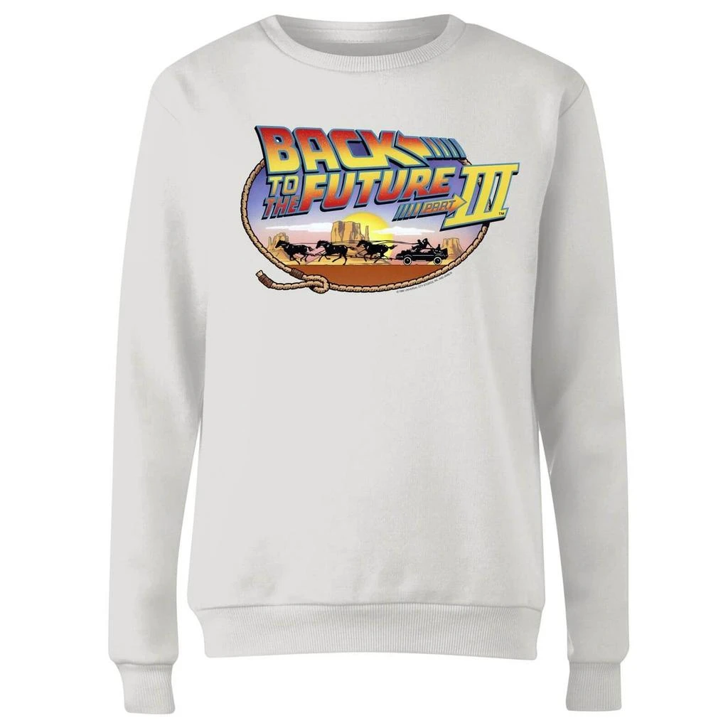 商品Original Hero|Back To The Future Lasso Women's Sweatshirt - White,价格¥298,第4张图片详细描述