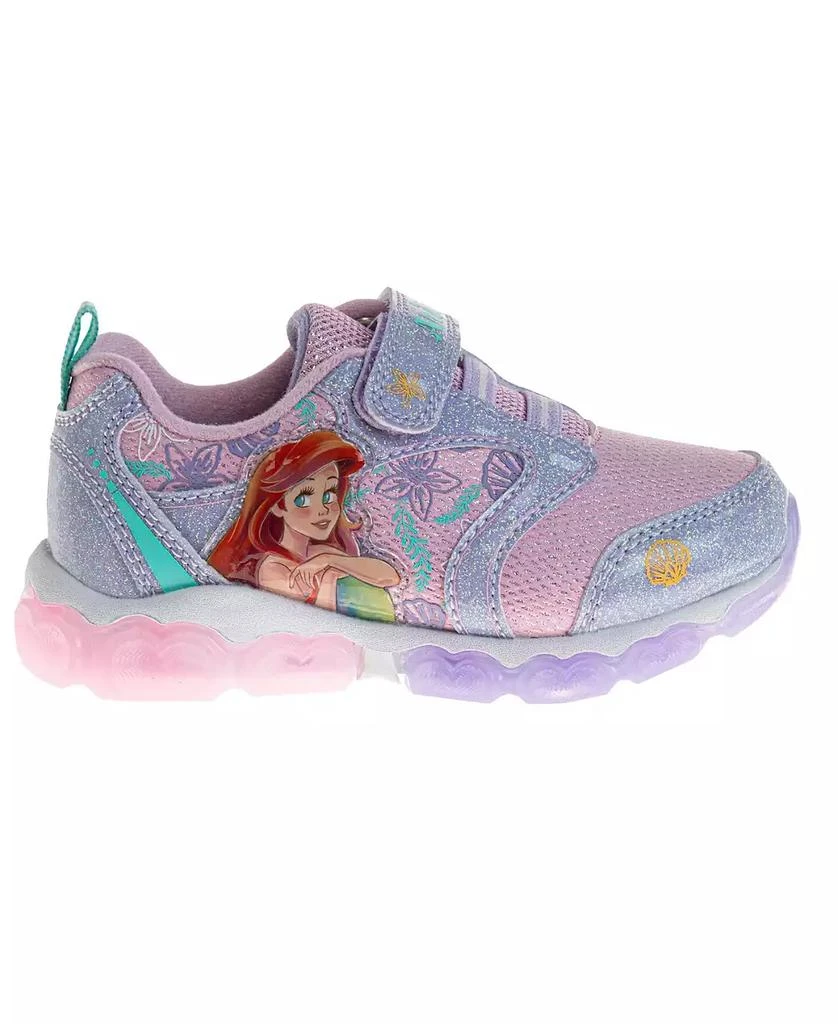 商品Disney|Toddler and Little Girls the Little Mermaid Hook and Loop Light Up Fashion Sneakers,价格¥325,第2张图片详细描述