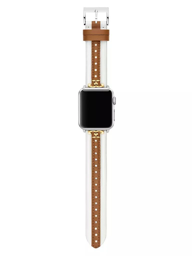 商品Tory Burch|Leather Monogram Apple Watch® Strap,价格¥1035,第4张图片详细描述