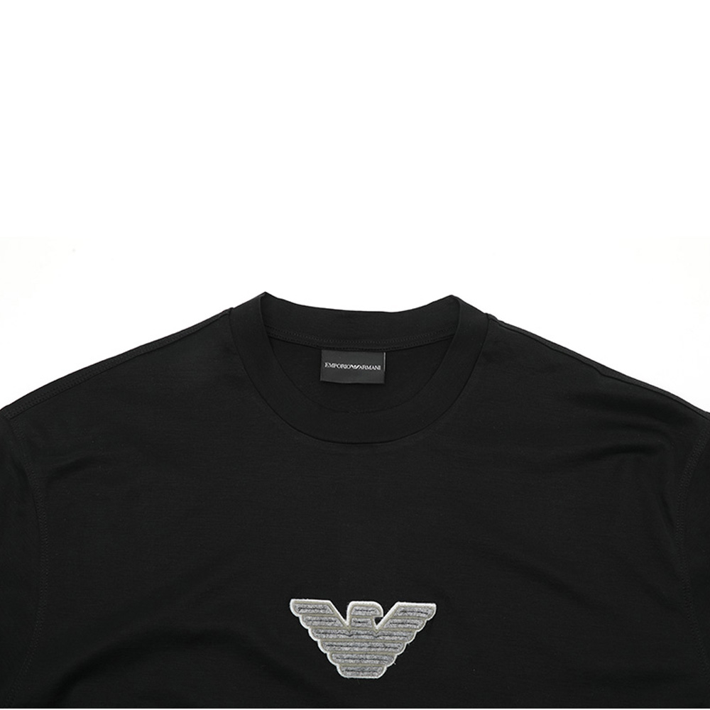 EMPORIO ARMANI 男黑色短袖T恤 3L1TCD-1JUVZ-0999商品第3张图片规格展示