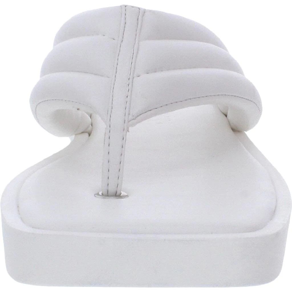 商品Steve Madden|Steve Madden Womens Boost Faux Leather Square Toe Flip-Flops,价格¥100,第4张图片详细描述