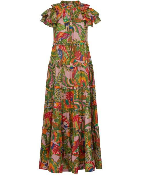 Macaw Leaves 长款连衣裙商品第1张图片规格展示