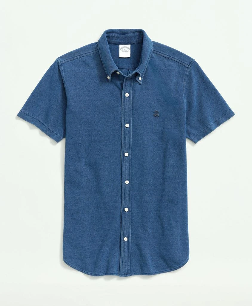 商品Brooks Brothers|Washed Cotton Pique Short-Sleeve Knit Shirt,价格¥412,第4张图片详细描述