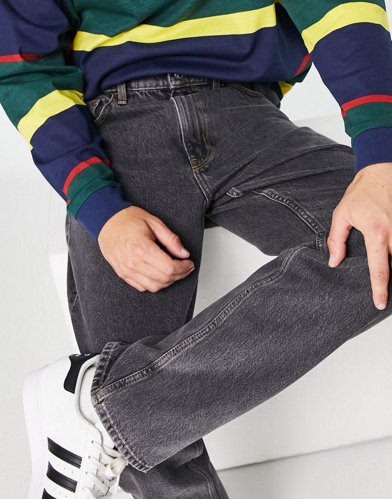 ASOS DESIGN straight jeans in washed black商品第3张图片规格展示