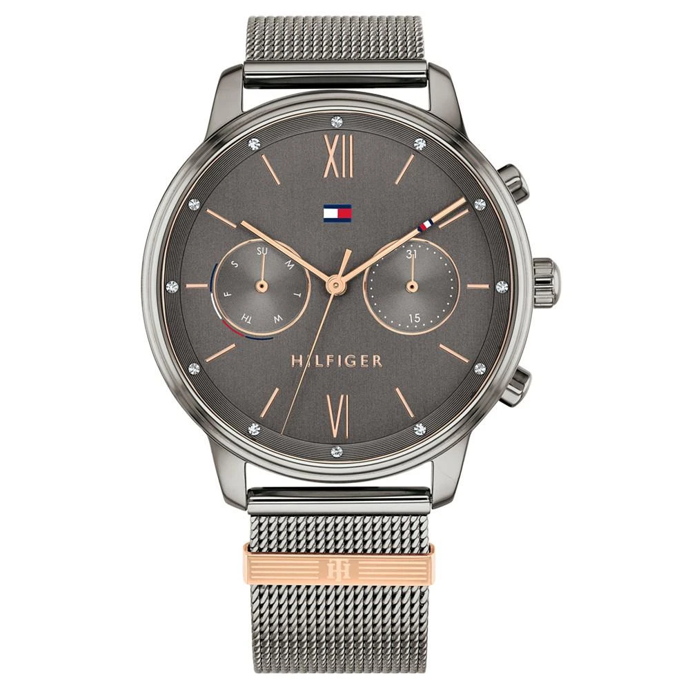 商品Tommy Hilfiger|Women's Gunmetal Stainless Steel Mesh Bracelet Watch 38mm,价格¥733,第1张图片