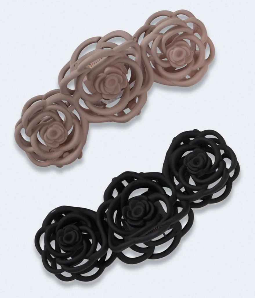 商品Aeropostale|Aeropostale Matte Rosebud Claw Hair Clip 2-Pack,价格¥45,第1张图片