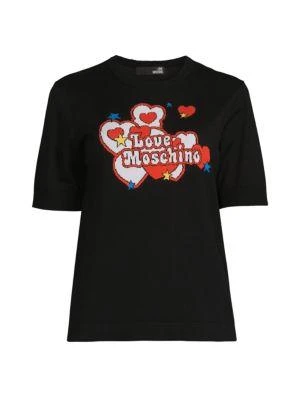 商品Love Moschino|​Intarsia Logo Sweater,价格¥638,第3张图片详细描述