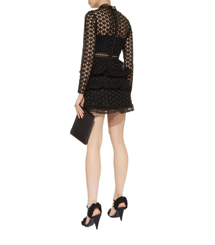 商品Self Portrait|Star Lace Long Sleeve Mini Dress,价格¥1415,第3张图片详细描述