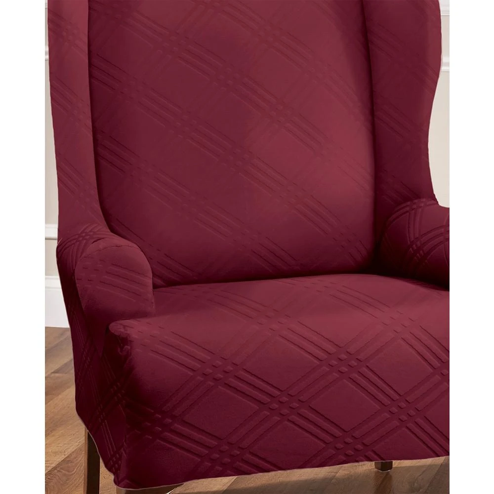 商品P/Kaufmann Home|Stretch Sensations Double Diamond Wing Chair Cover,价格¥433,第2张图片详细描述