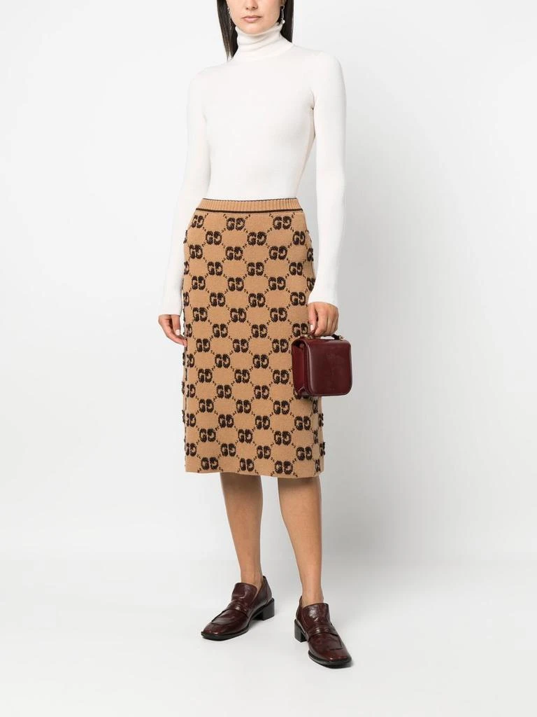 商品Gucci|GUCCI - Gg Wool Midi Skirt,价格¥9875,第2张图片详细描述