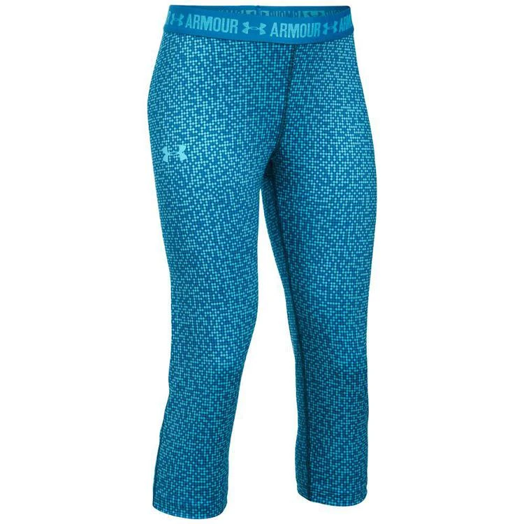 商品Under Armour|HeatGear® Printed Armour Capri Leggings, Big Girls (7-16),价格¥262,第2张图片详细描述