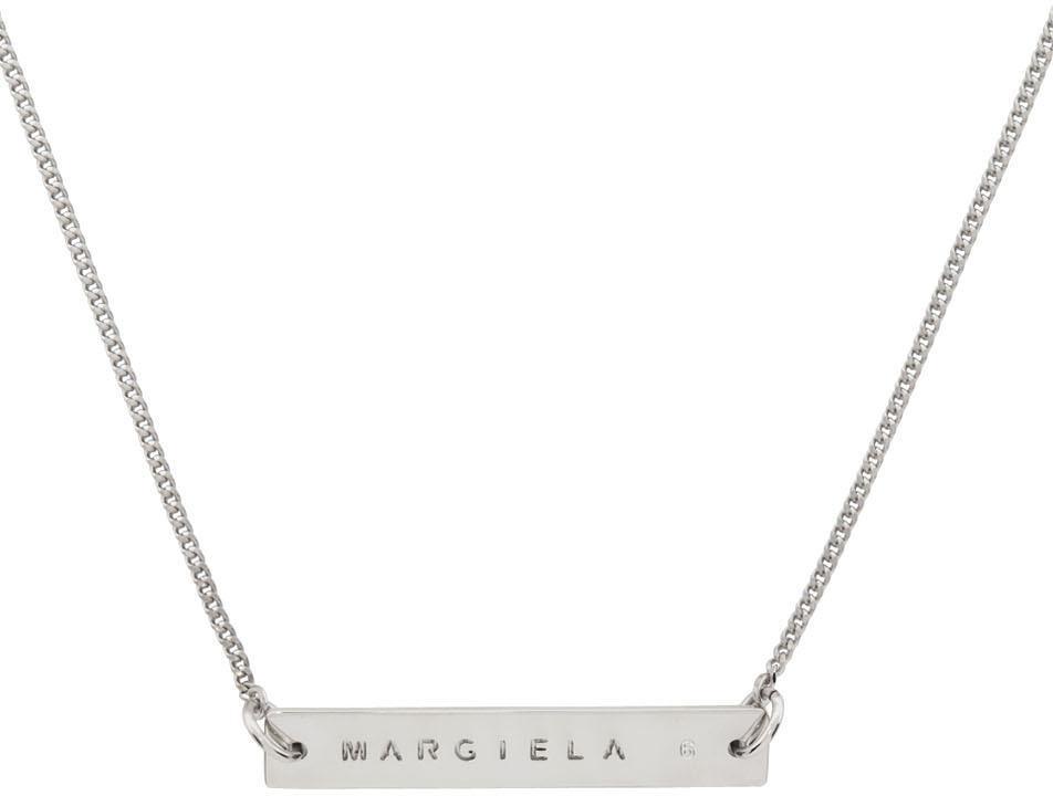 商品MAISON MARGIELA|Silver Logo Necklace,价格¥644,第4张图片详细描述