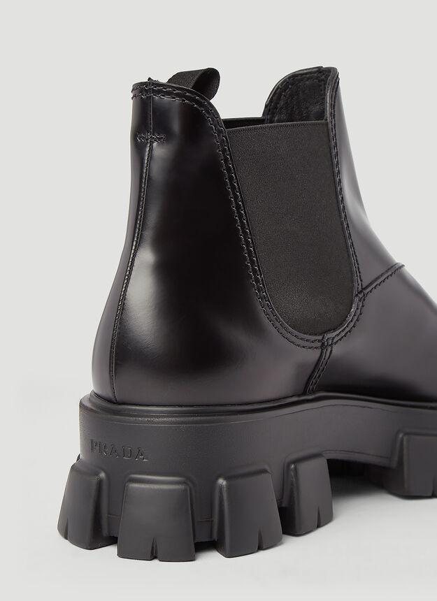 Monolith Leather Chelsea Boots in Black商品第6张图片规格展示