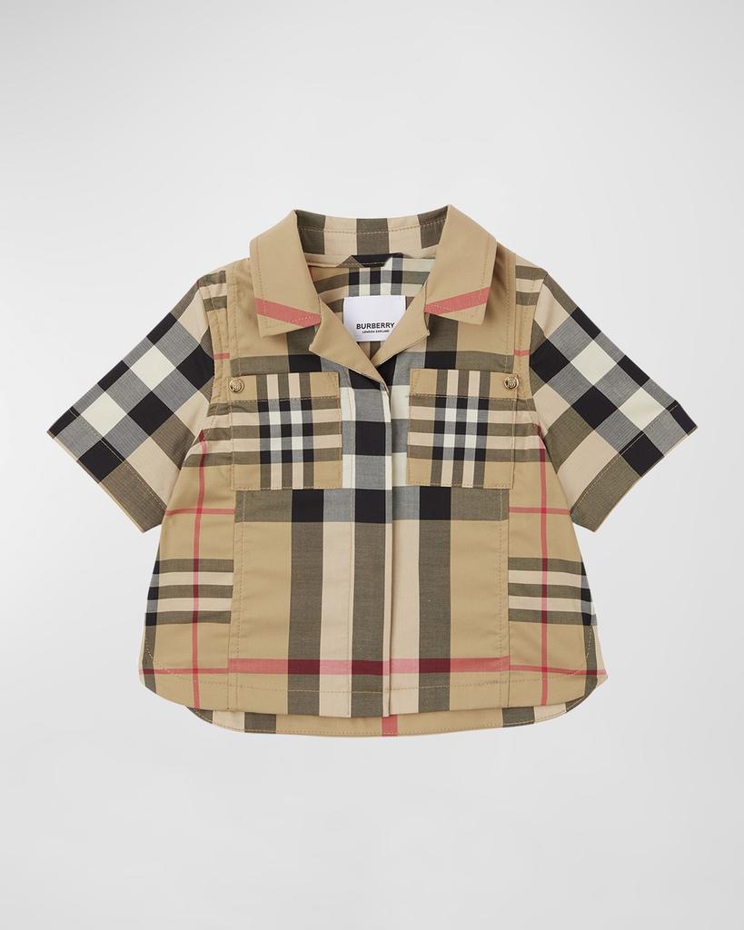 Girl's Agatha Check-Print Shirt, Size 6M-2商品第1张图片规格展示