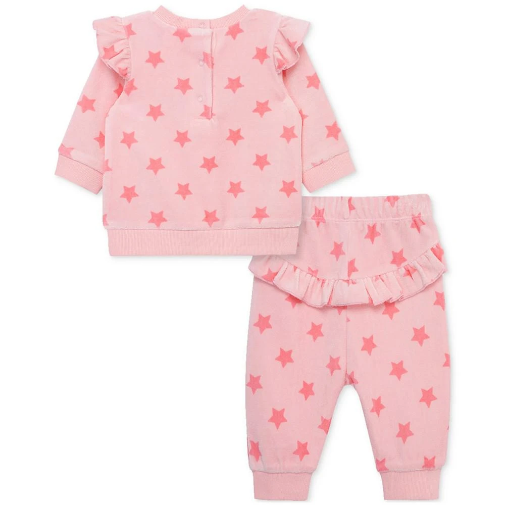 商品Little Me|Baby Sweet Stars 2-Pc. Velour Top & Pants Set,价格¥143,第2张图片详细描述