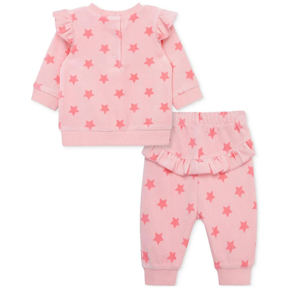 商品Little Me|Baby Sweet Stars 2-Pc. Velour Top & Pants Set,价格¥72,第2张图片详细描述