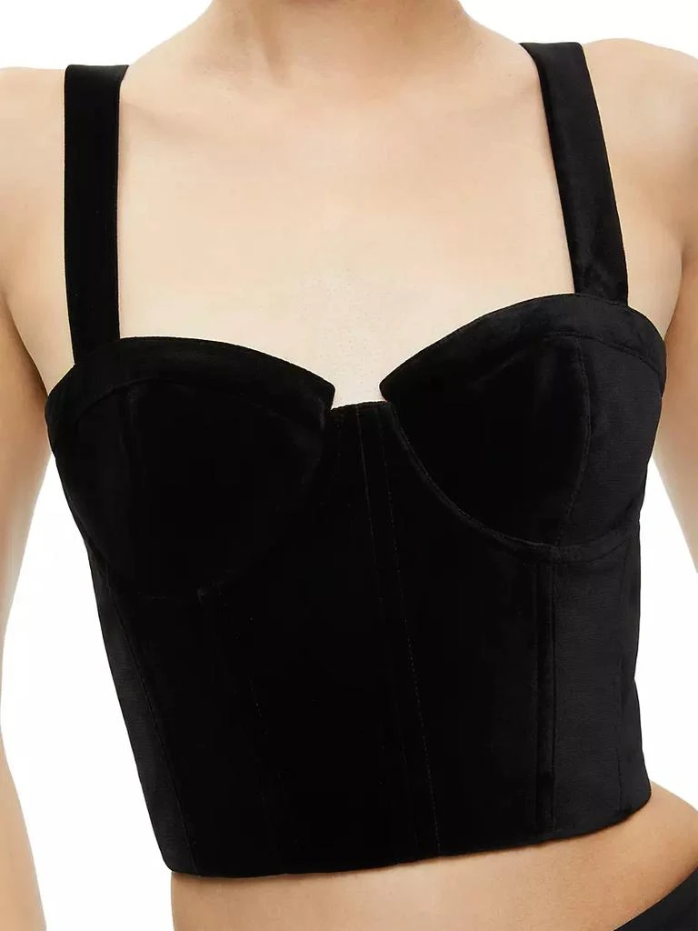 Jeanna Velvet Cropped Bustier Top 商品