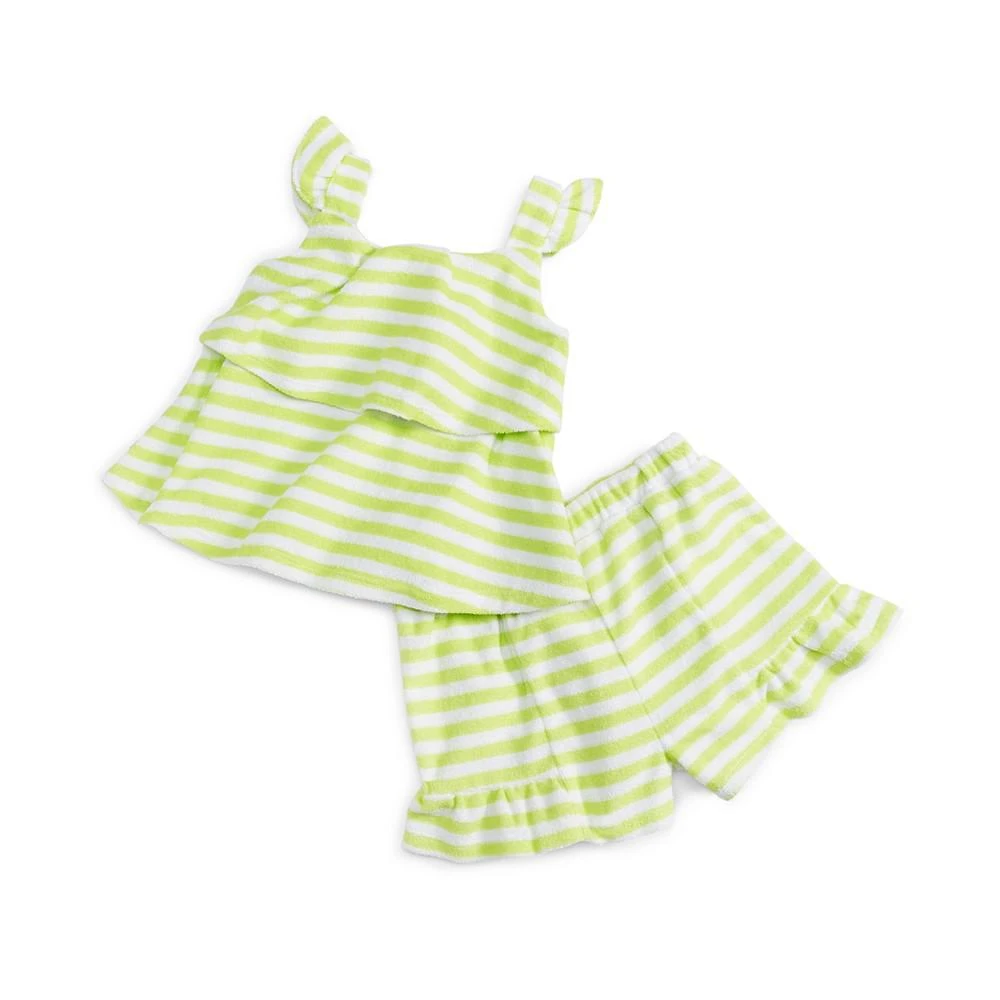 商品First Impressions|Baby Girls 2-Pc. Terrycloth Short Set, Created for Macy's,价格¥36,第1张图片