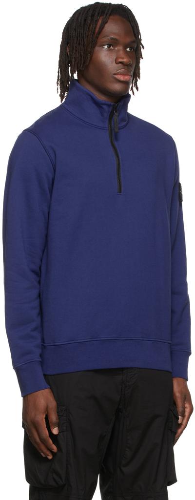 Blue Cotton Sweatshirt商品第2张图片规格展示