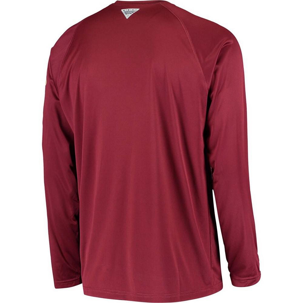 Men's PFG Garnet Florida State Seminoles Terminal Tackle Omni-Shade Long Sleeve T-shirt商品第3张图片规格展示