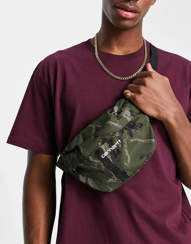 商品Carhartt|Carhartt WIP payton bum bag in green and white,价格¥174,第1张图片