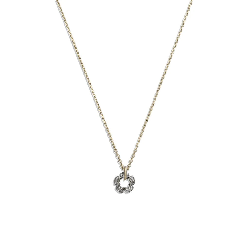 商品Coach|Signature Pave Tea Rose Pendant Necklace,价格¥716,第1张图片