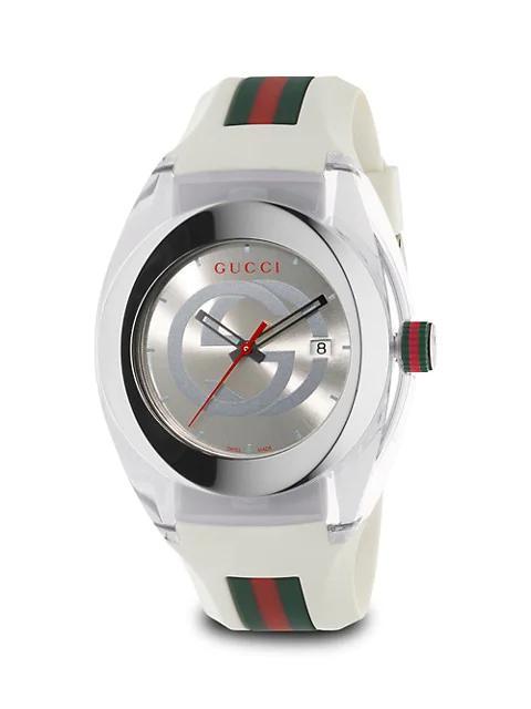 商品Gucci|Sync Stainless Steel & Rubber-Strap Watch,价格¥2974,第3张图片详细描述