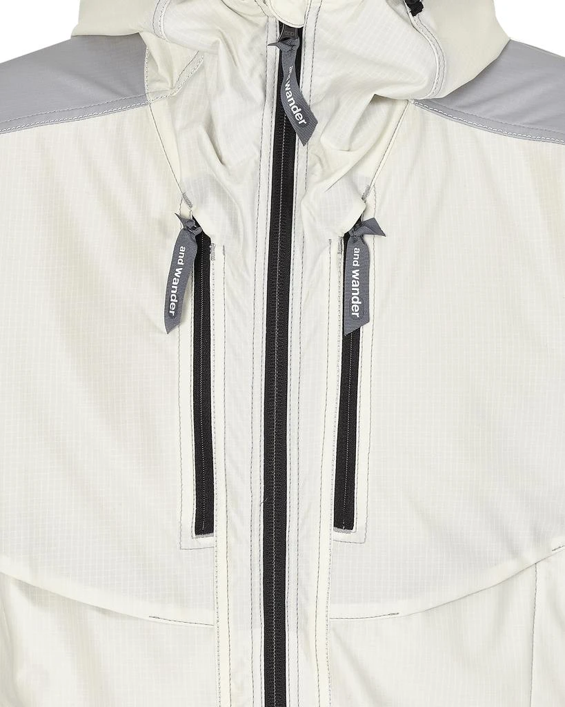 Slam Jam Raschel Rip Shell Hooded Jacket White 商品