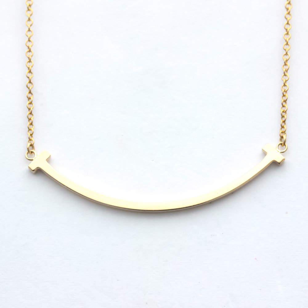 Tiffany & Co. Tiffany T Smile Small 18K Rose Gold Necklace商品第3张图片规格展示