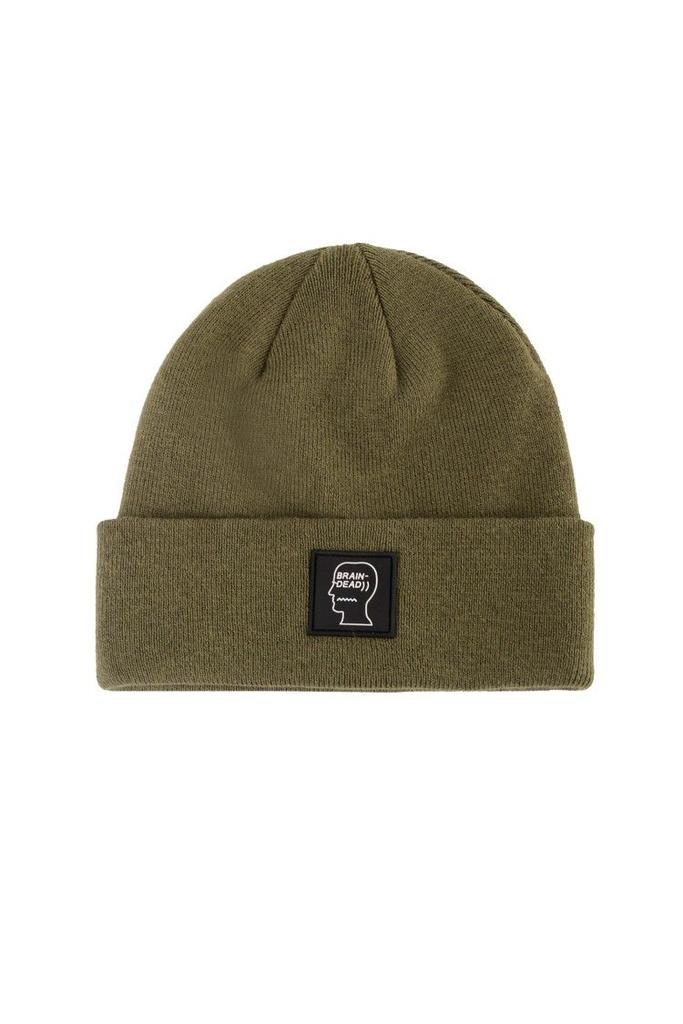 Logo Head Hats In Green Cotton商品第1张图片规格展示