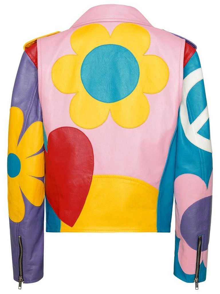商品M05CH1N0 Jeans|Multicolor Sheepskin Biker Jacket,价格¥7008,第3张图片详细描述