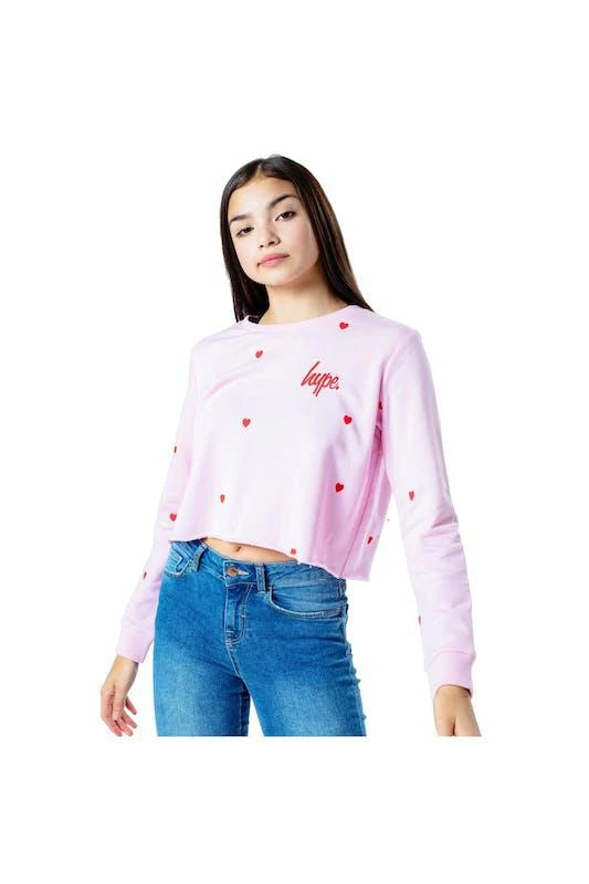 商品HYPE|Girls Heart Repeat Crop Sweatshirt,价格¥247,第1张图片