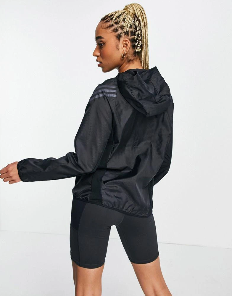 商品Adidas|adidas Running Run Icons full zip shell jacket in black,价格¥784,第2张图片详细描述