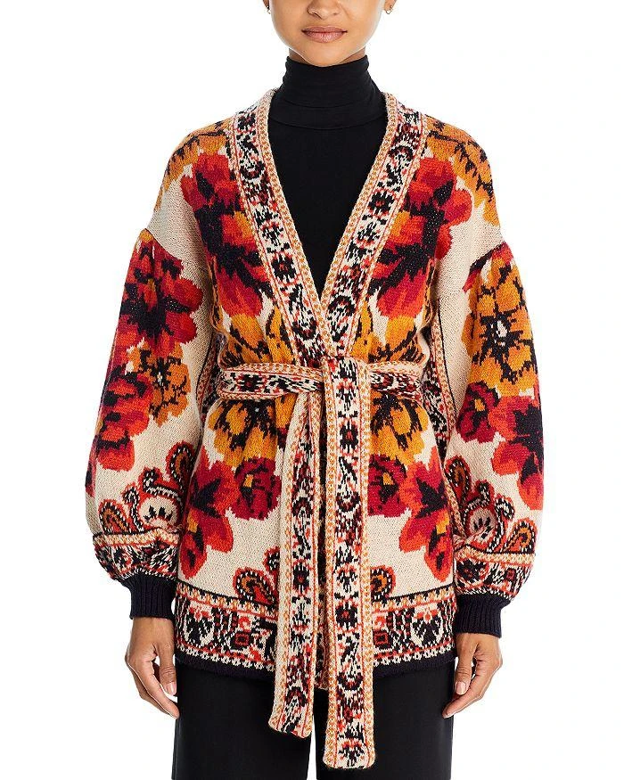 商品Farm Rio|Winter Tapestry Knit Cardigan,价格¥1199,第3张图片详细描述