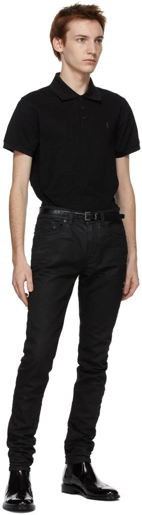商品Yves Saint Laurent|Black Croc Monogram Belt,价格¥3493,第3张图片详细描述