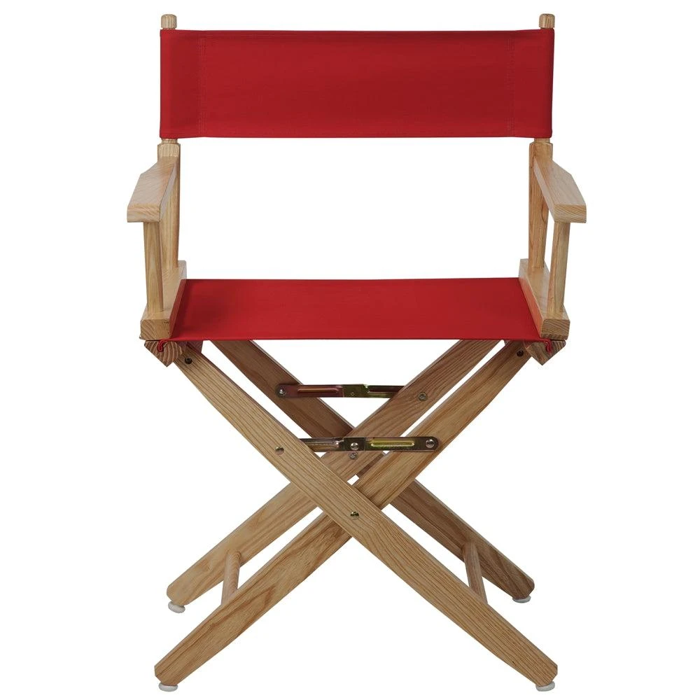 商品American Trails|Extra-Wide Premium 18"  Directors Chair Natural Frame W/Red Color Cover,价格¥1037,第1张图片