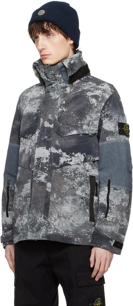 商品Stone Island|Gray Dissolving Grid Jacket,价格¥12078,第4张图片详细描述