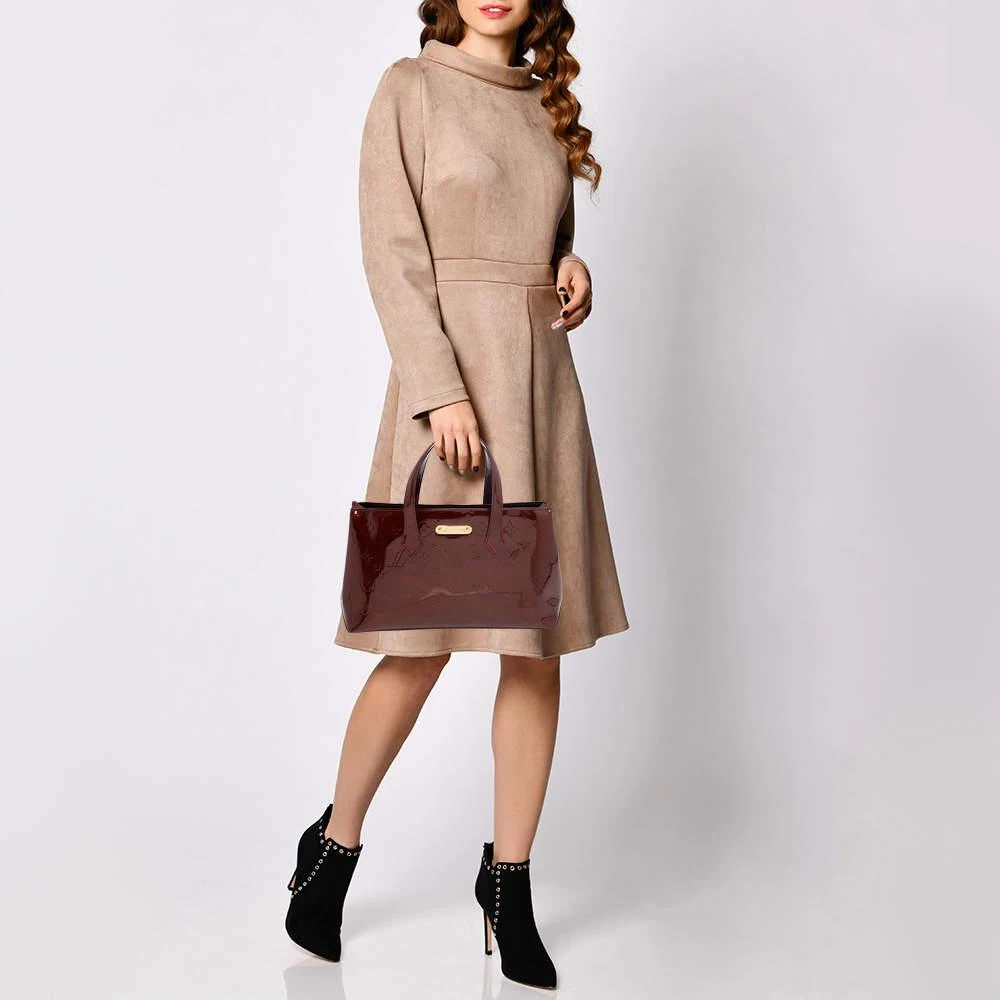 商品[二手商品] Louis Vuitton|Louis Vuitton Rouge Fauviste Monogram Vernis Leather Wilshire PM Bag,价格¥2856,第2张图片详细描述