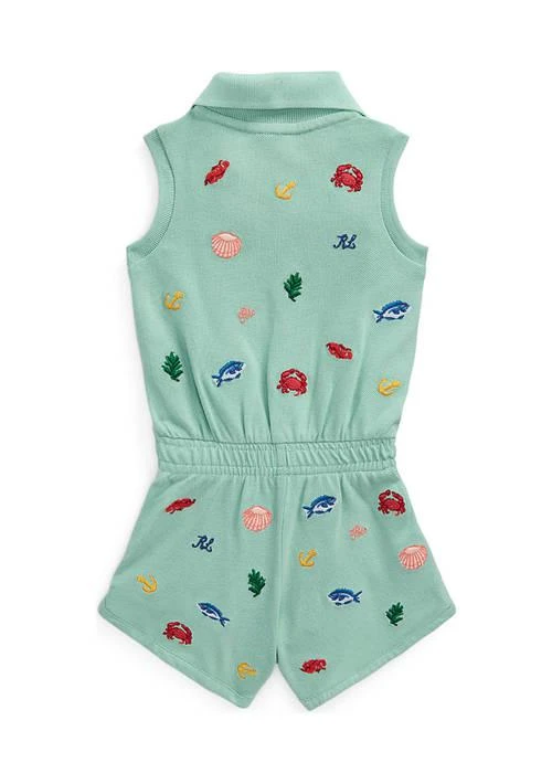 商品Ralph Lauren|Lauren Childrenswear Baby Girls Beach Icon Stretch Mesh Polo Romper,价格¥413,第2张图片详细描述