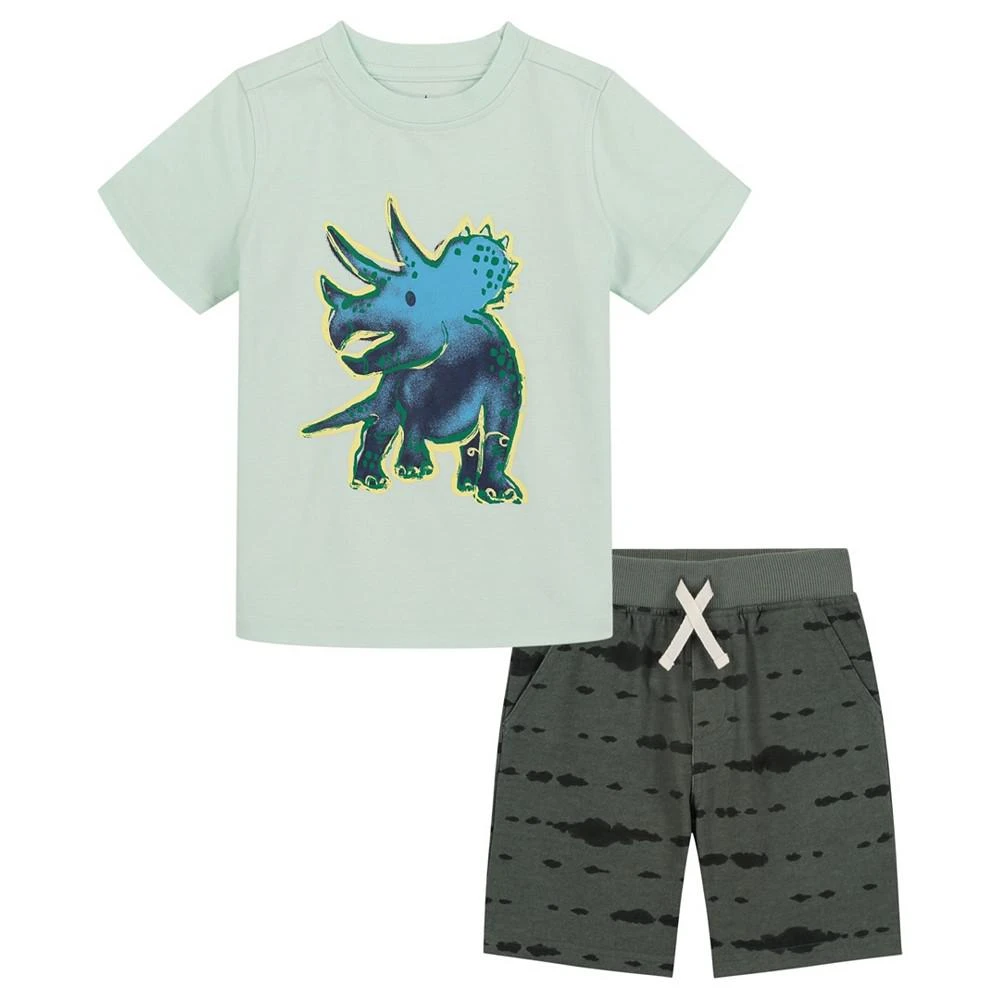 商品KIDS HEADQUARTERS|Big Boys Rhino Jersey T-shirt and Printed French Terry Shorts, 2 Piece Set,价格¥94,第1张图片