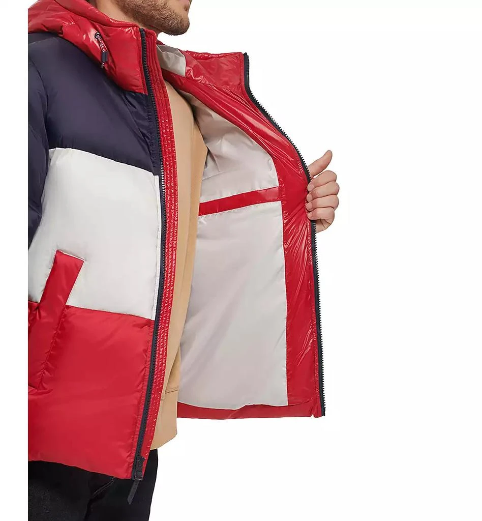 商品Tommy Hilfiger|Men's Colorblock Performance Hooded Puffer Jacket,价格¥1150,第3张图片详细描述