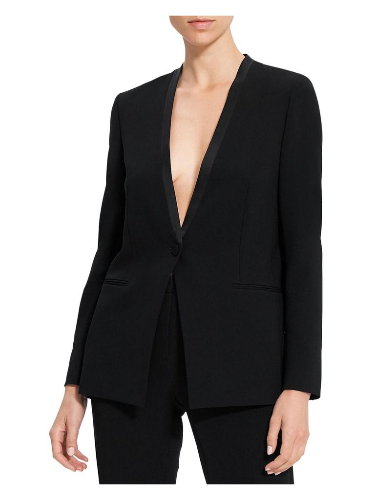 Womens One Button Work Tuxedo Jacket商品第1张图片规格展示