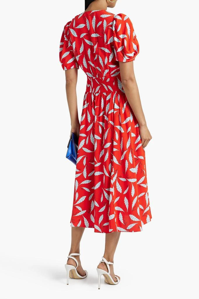 商品Diane von Furstenberg|Cordelia shirred printed crepe midi dress,价格¥1127,第3张图片详细描述