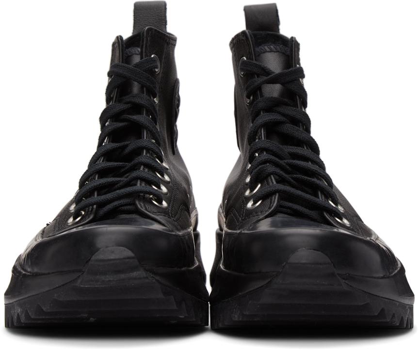 Black Leather Run Star Hike High Sneakers商品第2张图片规格展示