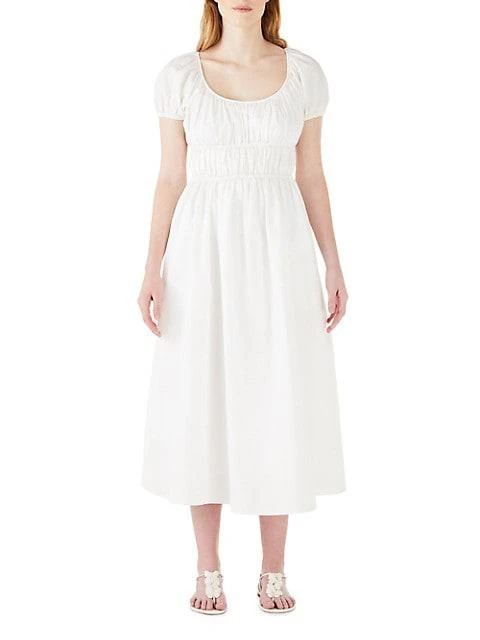 商品Kate Spade|Elasticized Seersucker Midi-Dress,价格¥822,第3张图片详细描述