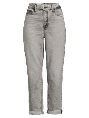 商品Good American|The Weekender Mid-Rise Straight-Fit Jeans,价格¥522,第5张图片详细描述