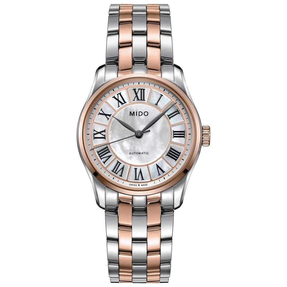 商品MIDO|Women's Swiss Automatic Belluna II Two-Tone Stainless Steel Bracelet Watch 33mm,价格¥8026,第1张图片