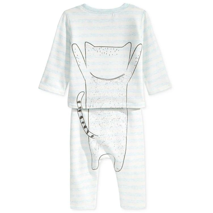 商品First Impressions|2-Pc. Cat T-Shirt & Pants Set, Baby Girls (0-24 months), Only at Macy's,价格¥50,第3张图片详细描述